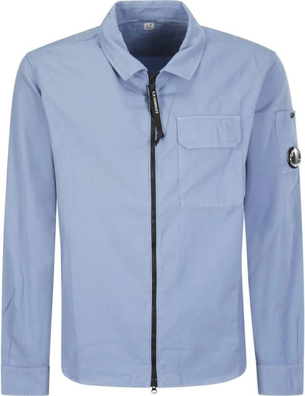 C.P. Company Veelzijdig Gabardine Rits Shirt Blauw Heren