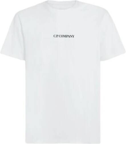 C.P. Company Vervaagd Logo T-shirt L White Heren