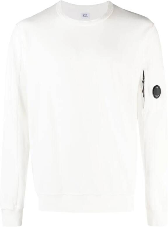 C.P. Company Witte Katoenen Fleece Sweatshirt Wit Heren
