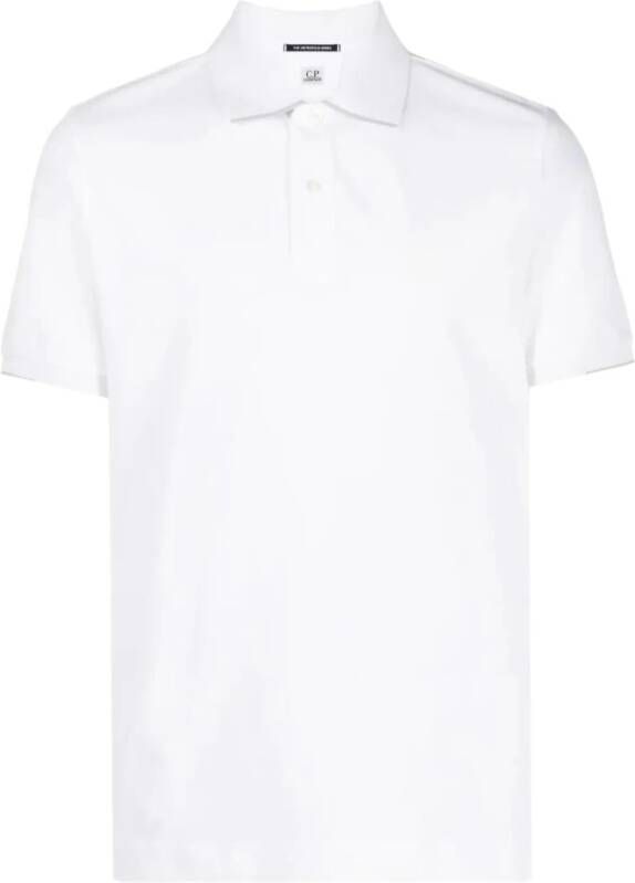 C.P. Company Witte Polo T-shirt met Borduursel White Heren