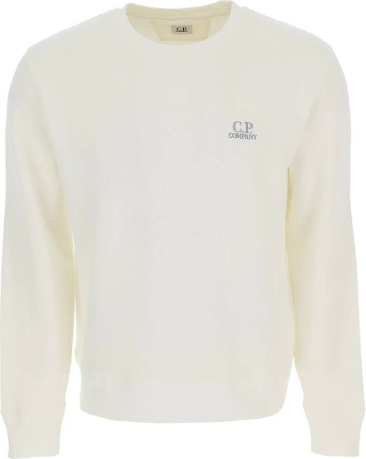 C.P. Company Witte Sweaters Comfortabel en Stijlvol White Heren