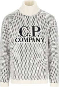 C.P. Company Witte Sweaters met Logo Borduursel Wit Heren