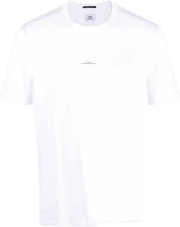 C.P. Company Witte T-shirt met Logo Print Wit Heren