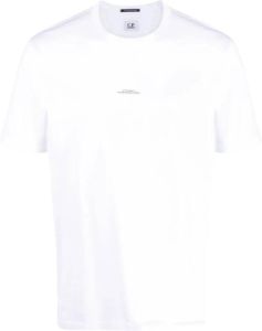 C.P. Company Witte T-shirt met Logo Print Wit Heren