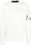 C.P. Company Diagonaal Verhoogde Ronde Hals Sweatshirt in Wit White Heren - Thumbnail 1