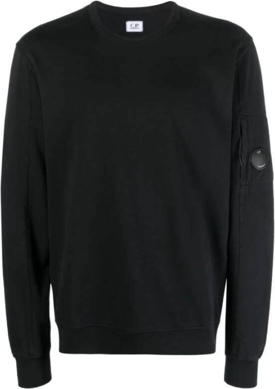 C.P. Company Zwart Light Fleece Lens Sweatshirt voor Heren Zwart Heren