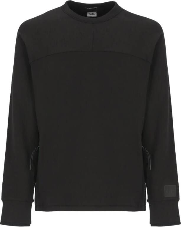 C.P. Company Zwarte katoenen sweatshirt met zijzakken met rits Zwart Heren