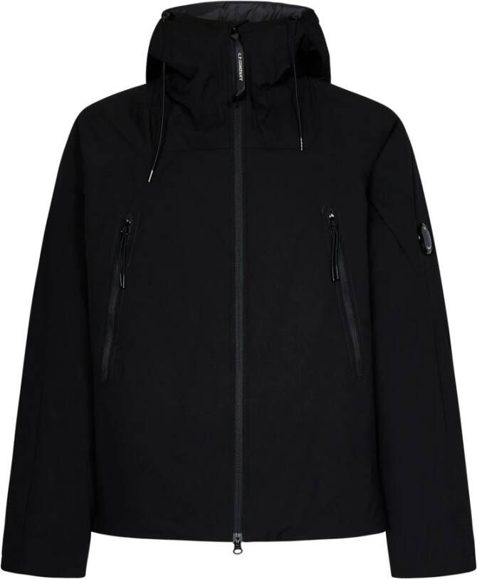 C.P. Company Zwarte Pro Tek Jas met Verstelbare Capuchon en Ritssluiting Black Heren