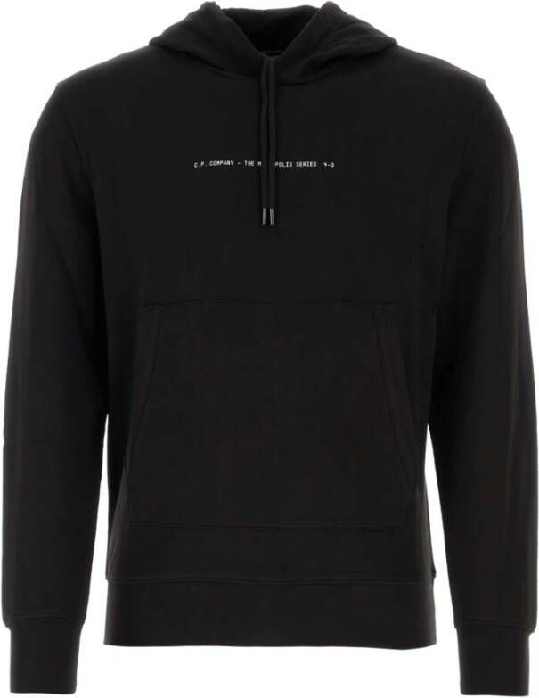 C.P. Company Zwarte stretch katoenen sweatshirt Zwart Heren