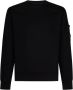 C.P. Company Zwart Geborsteld Emerized Diagonal Fleece Lens Sweatshirt Black Heren - Thumbnail 1