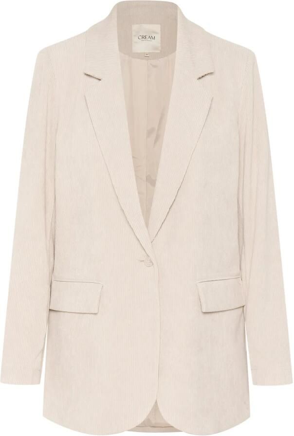 Cream Lange Mouw Blazer Ancient Scroll Beige Dames