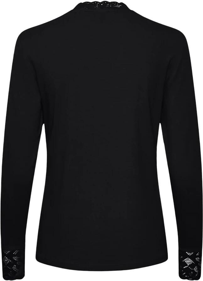 Cream Long Sleeve Tops Black Dames - Foto 2