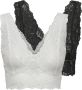Cream Kanten Top 2 Pack Zwart-Wit Black Dames - Thumbnail 1