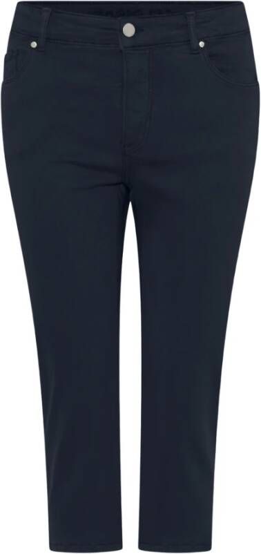 C.Ro Magic Fit Summer Cropped Trousers Blue Dames