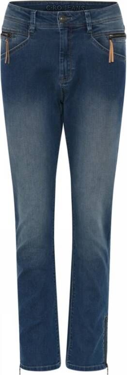 C.Ro Slim-fit broek Blauw Dames