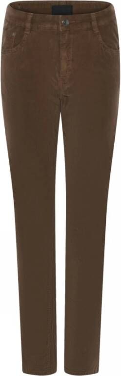 C.Ro Slim-fit broek Bruin Dames