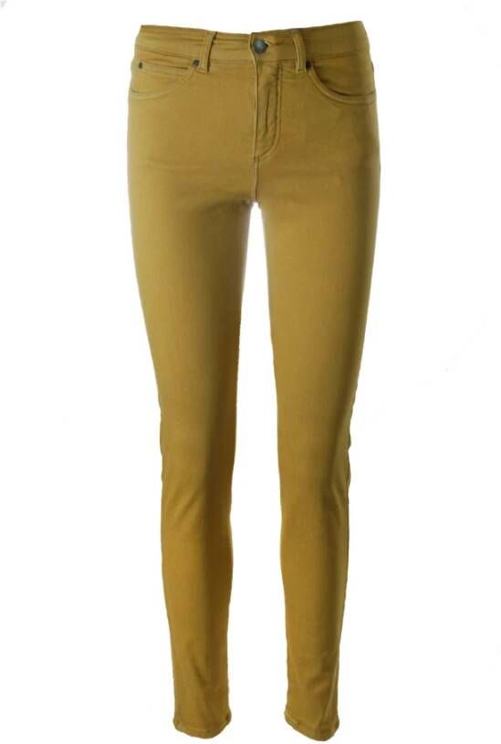 C.Ro Slim-fit broek Geel Dames
