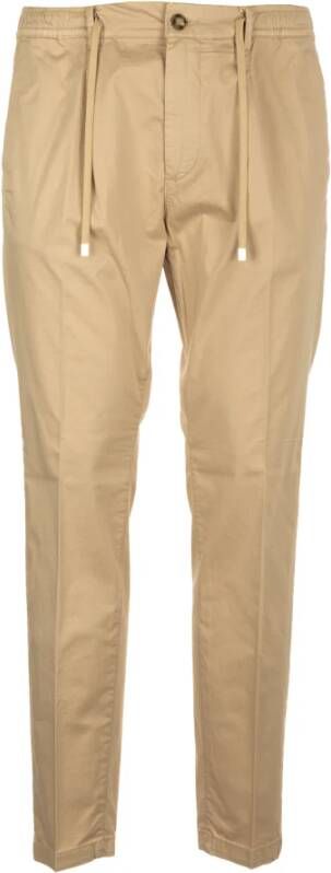 Cruna Cropped Trousers Beige Heren