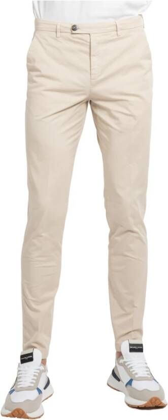 Cruna Slim-fit Trousers Beige Heren