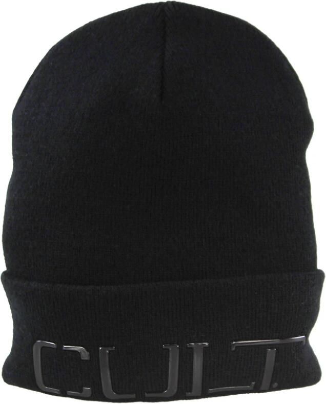 Cult Minimalistische Zwarte Beanie Hoed Black Unisex