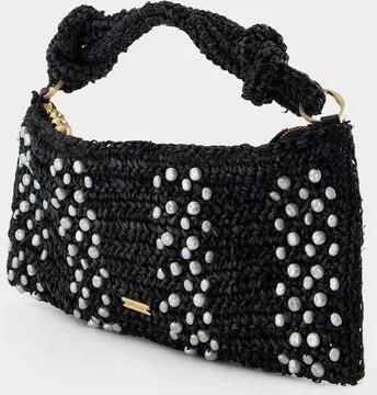 Cult Gaia Hobo bags Hera Nano Shoulder Bag Raffia Black in zwart - Foto 10
