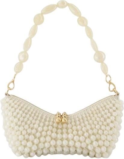 Cult Gaia Witte Acryl Clutch met Magnetische Sluiting White Dames