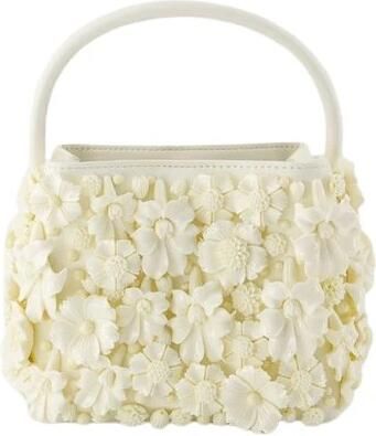 Cult Gaia Crossbody bags Solene Mini Top Handle Purse Leather White in wit