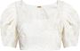 Cult Gaia Sinay crop top with puff sleeves Wit Dames - Thumbnail 1