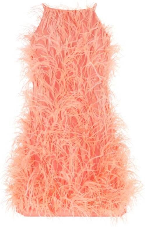 Cult Gaia Zalm crêpe shannon mini -jurk Roze Dames