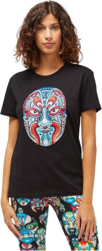 Custo Barcelona Black Cotton Tops & T-Shirt Zwart Dames