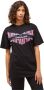 Custo Barcelona Zwarte Katoenen Tops T-shirt met Voorkant Print Black Dames - Thumbnail 1