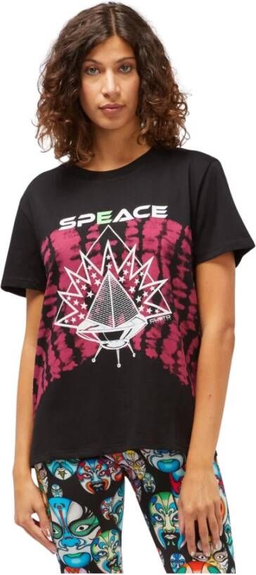 Custo Barcelona Black Cotton Tops & T-Shirt Zwart Dames