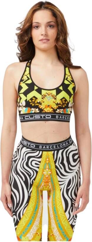 Custo Barcelona Yellow Polyamide Tops & T-Shirt Geel Dames