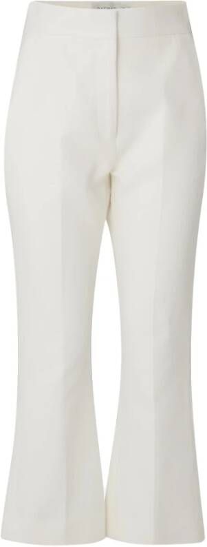 Dagmar Gestructureerde Katoenen Kick Flare Suit Pant White Dames