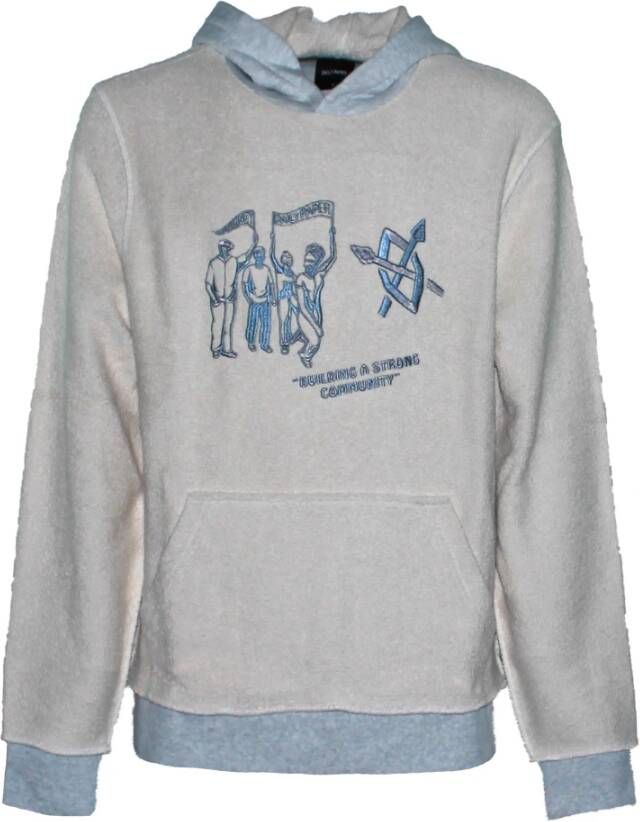 Daily Paper Geborduurde Voorkant Hoodie Grijs Gray Heren