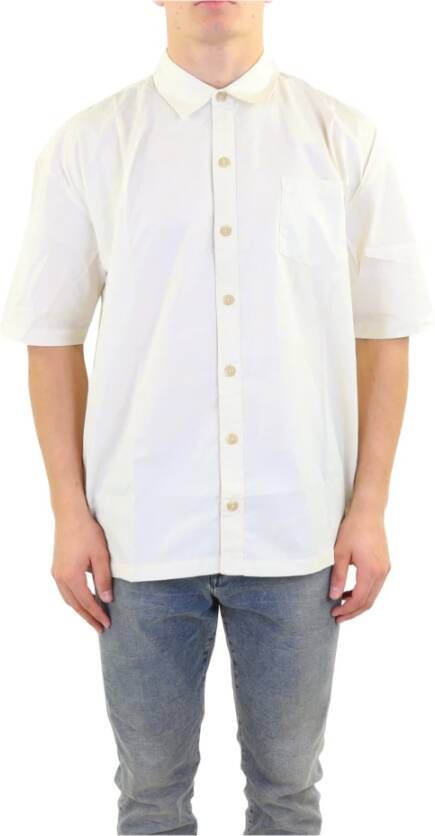 Daily Paper Ecru All-Over Print Korte Mouwen Shirt White Heren