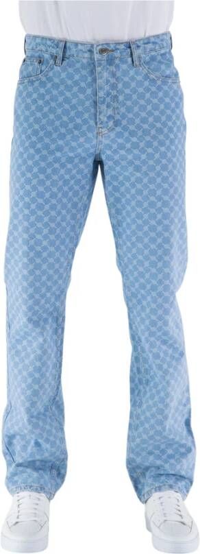 Daily Paper Blauwe Monogram Jeans Iconische jaren 90 stijl Blue Heren