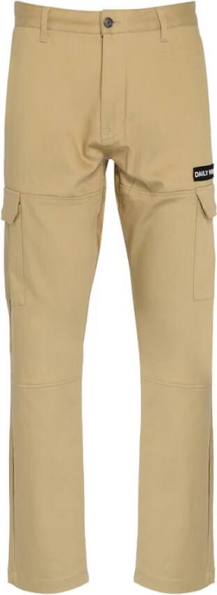 Daily Paper Straight Trousers Beige Heren