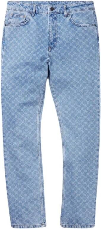 Daily Paper Blauwe Monogram Jeans Iconische jaren 90 stijl Blue Heren