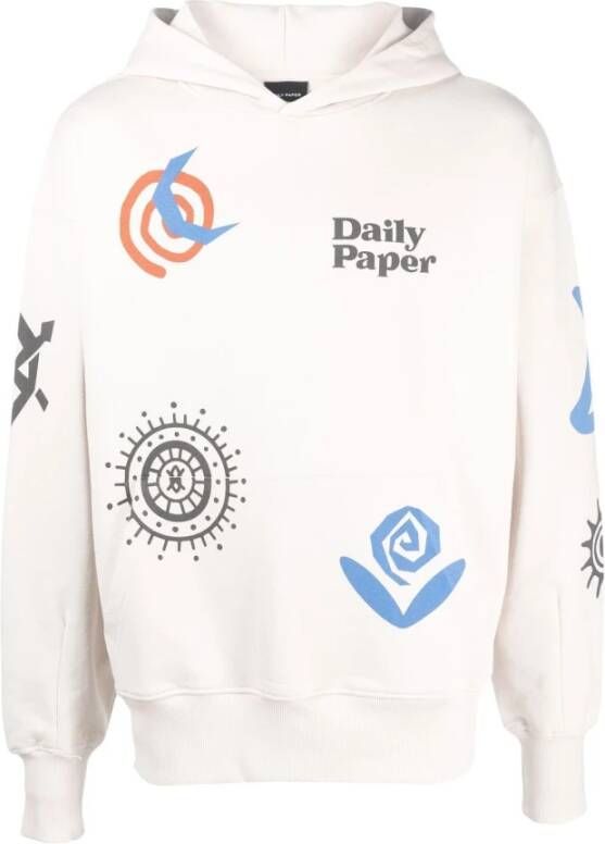 Daily Paper Uomo Sweaters White Wit Heren