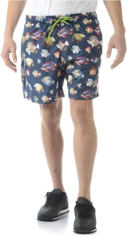 Daniele Alessandrini Da132No3702Blugiallo Swimming Trunks Blauw Heren
