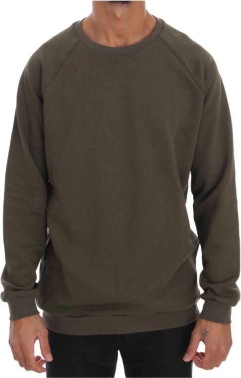 Daniele Alessandrini Groene Crewneck Sweater Italiaans vakmanschap Green Heren