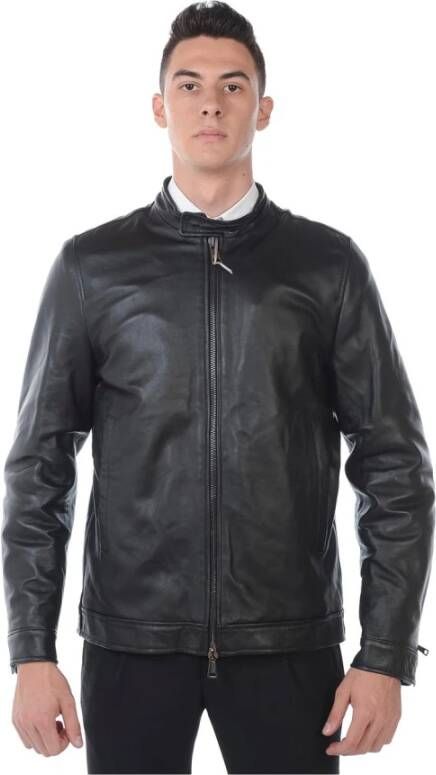 Daniele Alessandrini Leather Jackets Black Heren