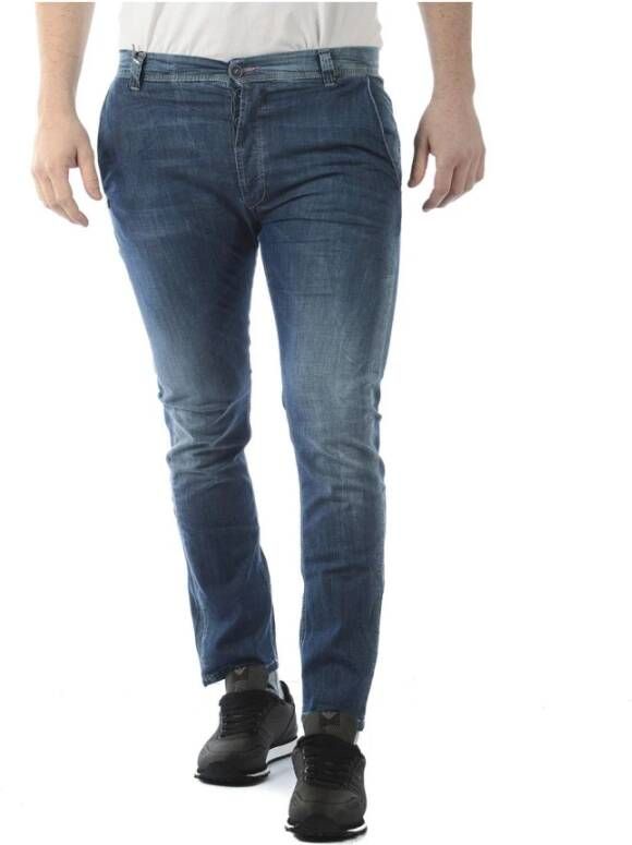 Daniele Alessandrini Slim-fit Jeansbroek Blue Heren