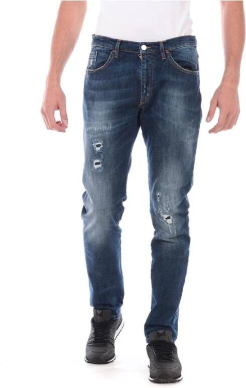 Daniele Alessandrini Klassieke Denim Jeans voor Mannen Blue Heren