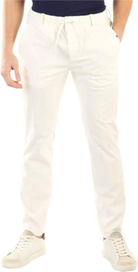 Daniele Alessandrini Leather Trousers White Heren