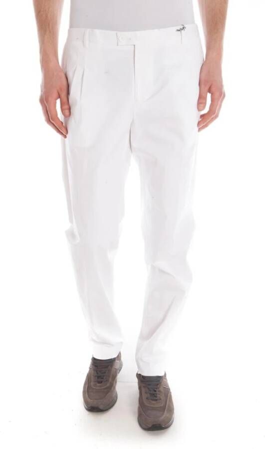 Daniele Alessandrini Witte Geplooide Broek Pozzetto Pences White Heren