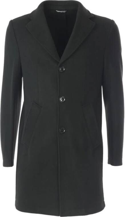 Daniele Alessandrini Single-Breasted Coats Zwart Heren