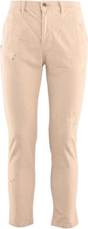 Daniele Alessandrini Slim-fit Trousers Beige Heren