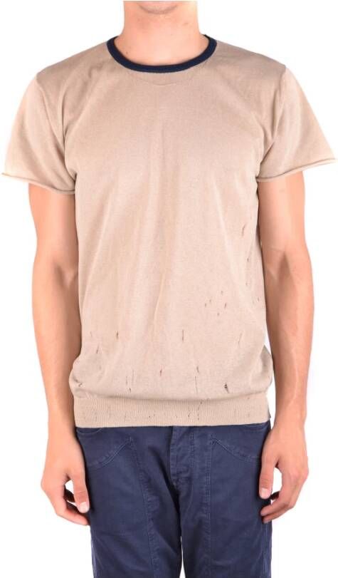 Daniele Alessandrini Stijlvolle Heren T-Shirt Beige Heren